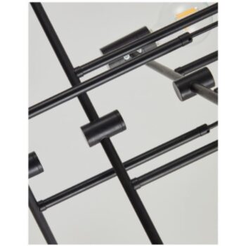 Home Lighting - Φωτιστικό οροφής ADEPT PENDANT Black Metal Pendant Brown Shade Πολύφωτο - Image 3