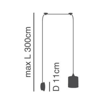 Home Lighting - Φωτιστικό οροφής ADEPT PENDANT Grey Fabric Wall Lamp Μονόφωτο - Image 2