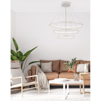 Home Lighting - Φωτιστικό οροφής 80-60-40 MORELLI PENDANT WHITE MATT LED