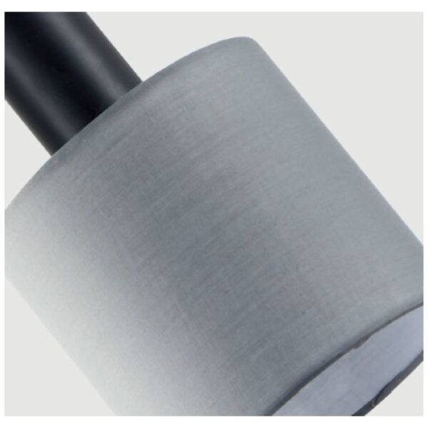 Home Lighting - Φωτιστικό οροφής ADEPT FLEX Black Pendant White, Grey, Brown Fabric Shade Πολύφωτο -1