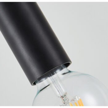 Home Lighting - Φωτιστικό οροφής ADEPT TUBE BLACK Black Pendant Πολύφωτο-2