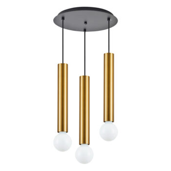 Home Lighting - Φωτιστικό οροφής ADEPT TUBE GOLD MATT Gold Matt Pendant Τρίφωτο