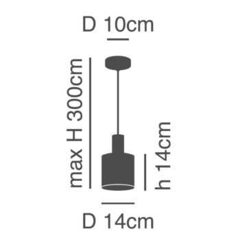 Home Lighting - Φωτιστικό οροφής ADEPT TUBE Gold Matt Pendant Brown Fabric Shade Μονόφωτο-1