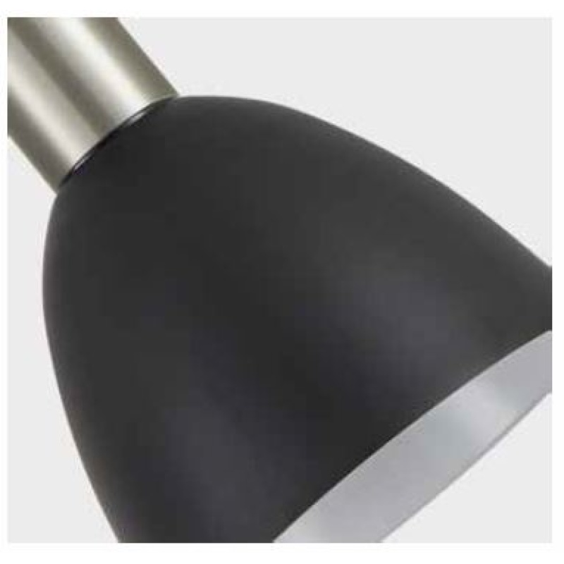 Home Lighting - Φωτιστικό οροφής ADEPT TUBE Nickel Matt Pendant Black Metal Shade Πολύφωτο-1