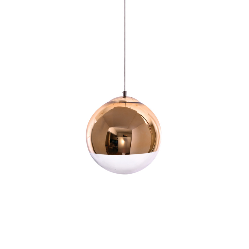 Home Lighting - Φωτιστικό οροφής ALESSIA PENDANT GOLD-CLEAR GLASS Μονόφωτο
