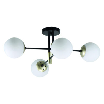 Home Lighting - Φωτιστικό οροφής CROSS BLACK AND GOLD CEILING Ε3 Πολύφωτο