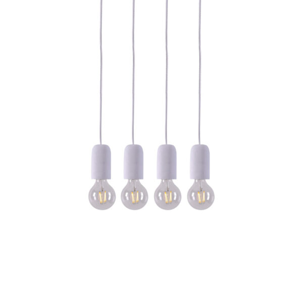 Home Lighting - Φωτιστικό οροφής IRIS PENDANT LAMP WHITE Πολύφωτο