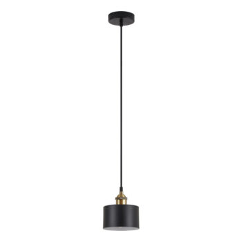 Home Lighting - Φωτιστικό οροφής MAGNUM BRONZE Black Metal Shade Pendant Μονόφωτο