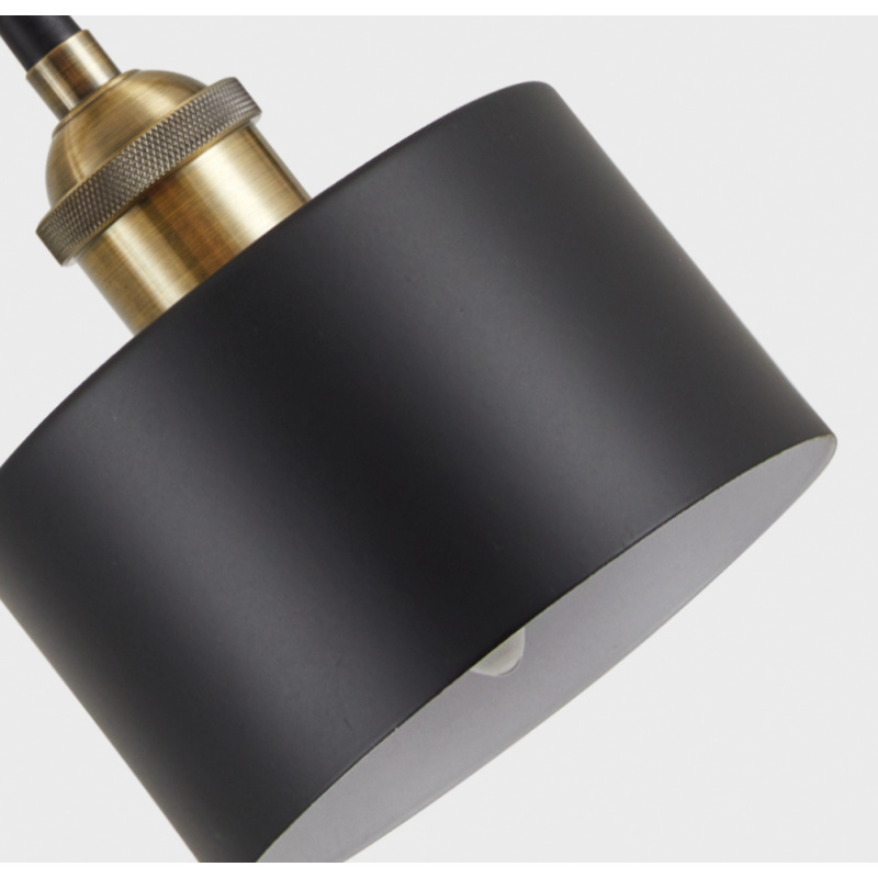 Home Lighting - Φωτιστικό οροφής MAGNUM BRONZE Black Metal Shade Pendant Πολύφωτο-1