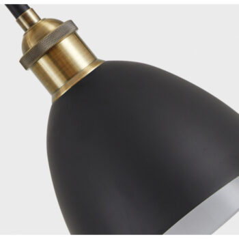 Home Lighting - Φωτιστικό οροφής MAGNUM BRONZE Black Metal Shade Pendant Τρίφωτο-1