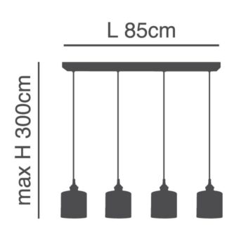 Home Lighting - Φωτιστικό οροφής MAGNUM BRONZE Brown Shade Pendant Πολύφωτο-2