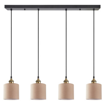 Home Lighting - Φωτιστικό οροφής MAGNUM BRONZE Brown Shade Pendant Πολύφωτο
