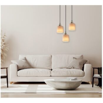 Home Lighting - Φωτιστικό οροφής MAGNUM BRONZE Brown Shade Pendant Τρίφωτο-1