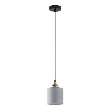 Home Lighting - Φωτιστικό οροφής MAGNUM BRONZE Grey Shade Pendant Μονόφωτο