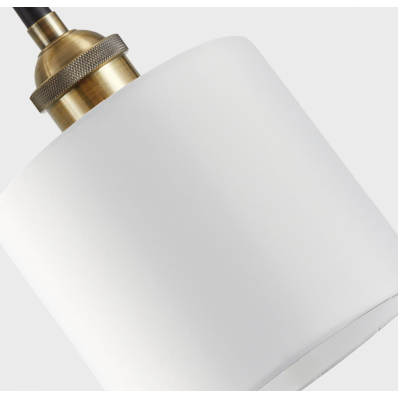 Home Lighting - Φωτιστικό οροφής MAGNUM BRONZE White Shade Pendant Μονόφωτο-1