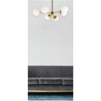 Home Lighting - Φωτιστικό οροφής NERVO PENDANT GOLD WITH OPAL GLASSES Β2 Πολύφωτο