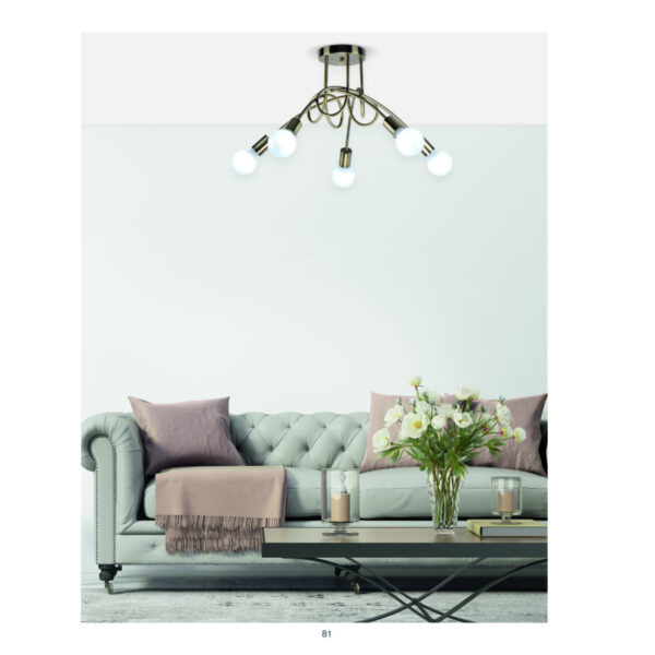 Home Lighting - Φωτιστικό οροφής QUIRKY ANTIQUE BRONZE CEILING LAMP Z3 Πολύφωτο