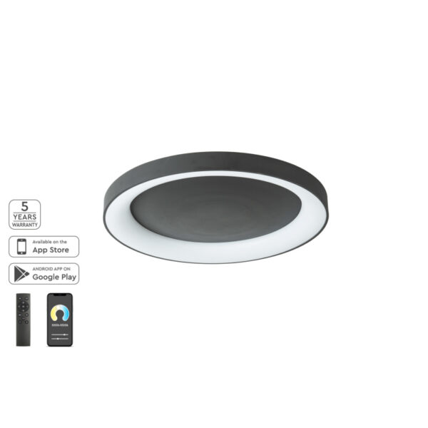 Home Lighting - Φωτιστικό οροφής SE LED SMART 80 AMAYA CEILING BLACK Δ3