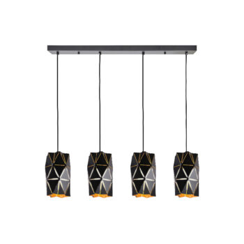 Home Lighting - Φωτιστικό οροφής TANGRAM BLACK METAL PENDANT Πολύφωτο