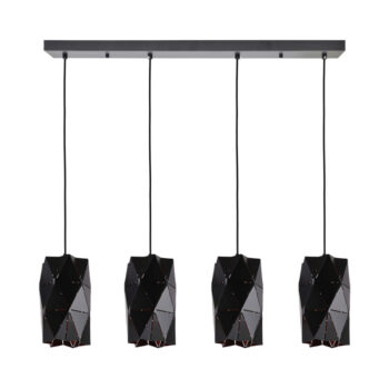 Home Lighting - Φωτιστικό οροφής TANGRAM BLACK METAL PENDANT Πολύφωτο