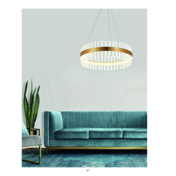 Home Lighting - Φωτιστικό οροφής TORRENT BRUSHED GOLD PENDANT LED