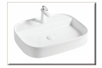 Νιπτήρας Επικαθήμενος Πορσελάνης 60.5x45cm Λευκός Gloria Marino