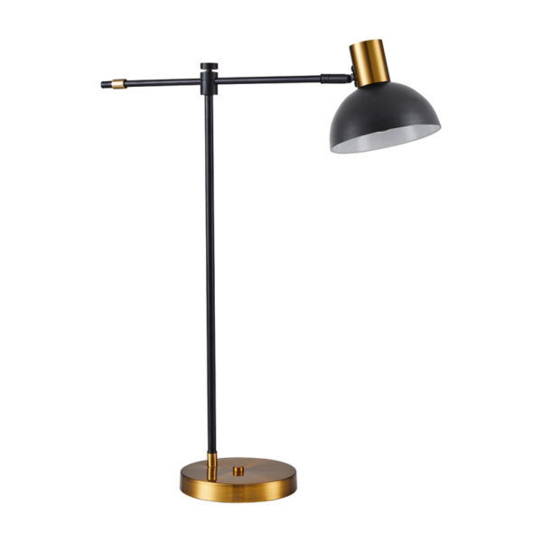 Home Lighting - Φωτιστικό Επιτραπέζιο ADEPT TABLE LAMP Gold Matt and Black Metal Table Lamp Black Metal Shade Μονόφωτο