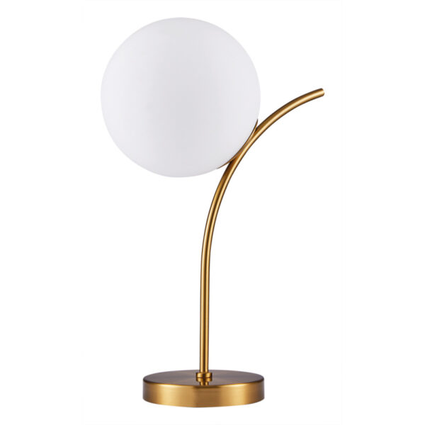 Home Lighting - Φωτιστικό Επιτραπέζιο SCEPTRE GOLD MATT TABLE LAMP OPAL GLASS Γ3 Μονόφωτο