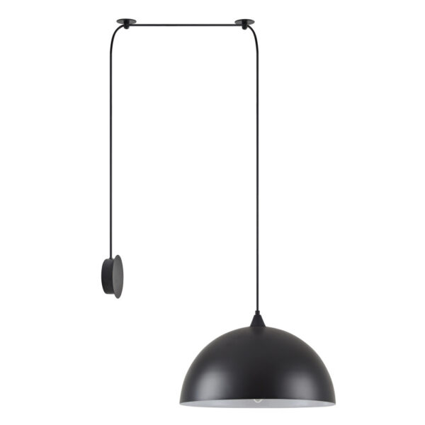 Home Lighting - Φωτιστικό κρεμαστό ADEPT PENDANT Black Metal Shade Wall Lamp Μονόφωτο