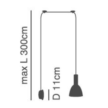 Home Lighting - Φωτιστικό κρεμαστό ADEPT TUBE Black Matt Wall Lamp Black Metal Shade Μονόφωτο