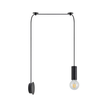 Home Lighting - Φωτιστικό κρεμαστό ADEPT TUBE Black Matt Wall Lamp Μονόφωτο