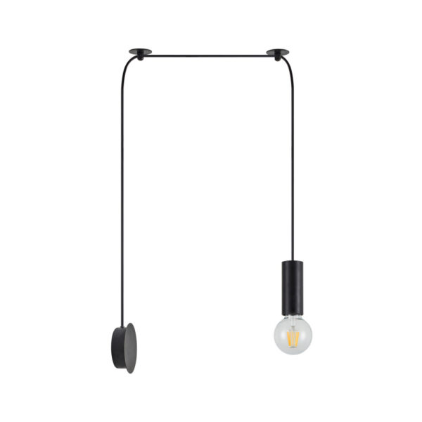 Home Lighting - Φωτιστικό κρεμαστό ADEPT TUBE Black Matt Wall Lamp Μονόφωτο