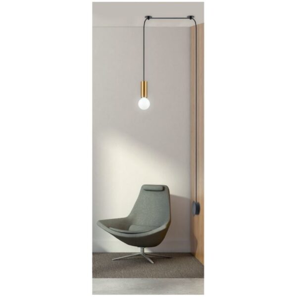 Home Lighting - Φωτιστικό κρεμαστό ADEPT TUBE Gold Matt Wall Lamp Μονόφωτο