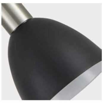 Home Lighting - Φωτιστικό κρεμαστό ADEPT TUBE Nickel Matt Wall Lamp Black Metal Shade Μονόφωτο