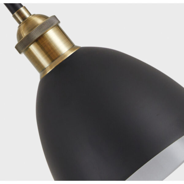 Home Lighting - Φωτιστικό κρεμαστό MAGNUM BRONZE Black Metal Shade Wall Lamp Μονόφωτο