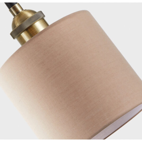 Home Lighting - Φωτιστικό κρεμαστό MAGNUM BRONZE Brown Fabric Wall Lamp Μονόφωτο