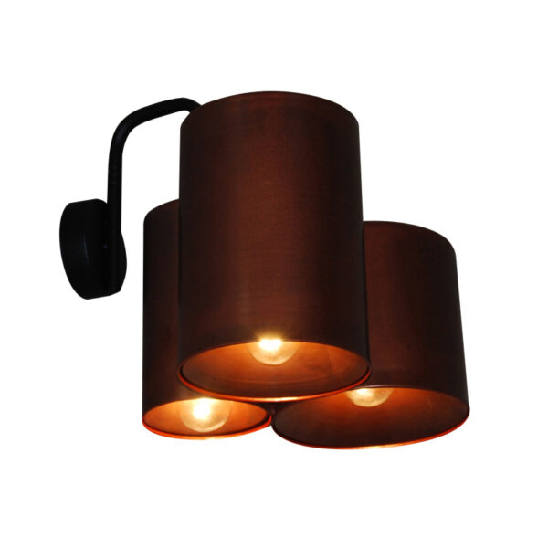 Home Lighting - Φωτιστικό τοίχου BRODY OLD COPPER AND BLACK WALL LAMP Τρίφωτο