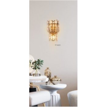 Home Lighting - Φωτιστικό τοίχου DIGITAL TITANIUM GOLD WALL LAMP Δ3 Δίφωτο