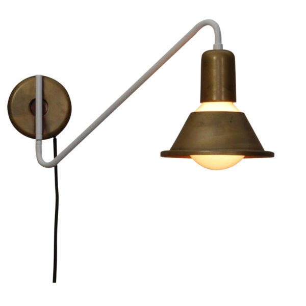 Home Lighting - Φωτιστικό τοίχου EMILY OLD BRONZE AND WHITE WALL LAMP Μονόφωτο