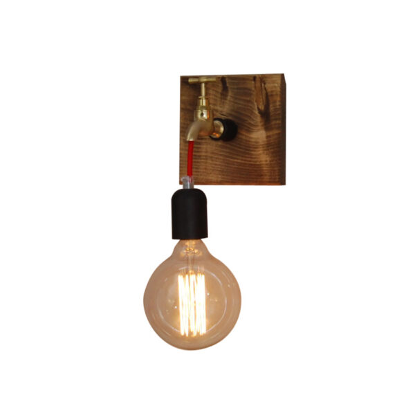 Home Lighting - Φωτιστικό τοίχου HIKARI WALL LAMP BROWN RUSTY Μονόφωτο