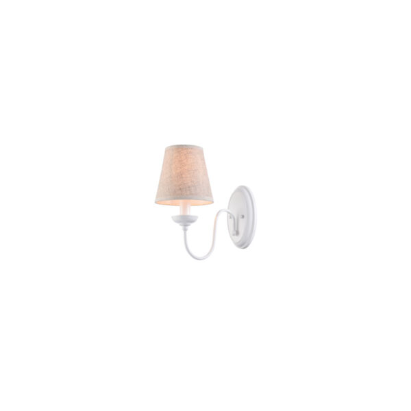 Home Lighting - Φωτιστικό τοίχου ORION WALL LAMP WHITE & WHITE SHADE 1E1 Μονόφωτο