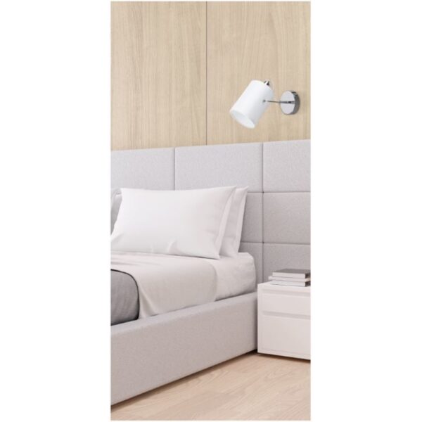 Home Lighting - Φωτιστικό τοίχου SHIRO CHROME AND WHITE WALL LAMP Δ4 Μονόφωτο