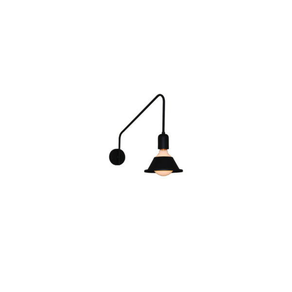 ome Lighting - Φωτιστικό τοίχου MALA BLACK WALL LAMP Μονόφωτο