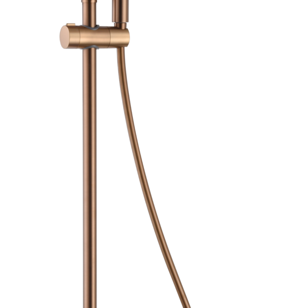 Imex Line - Ρυθμιζόμενη Στήλη Ντουζ με Μπαταρία 2 εξόδων 115-165 cm Rose Gold
