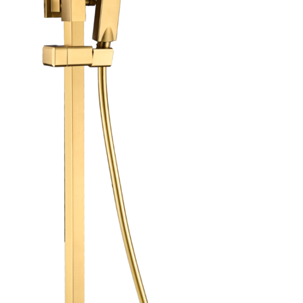 Imex Pisa - Ρυθμιζόμενη Στήλη Ντουζ με Μπαταρία 2 εξόδων 88-124 cm Gold