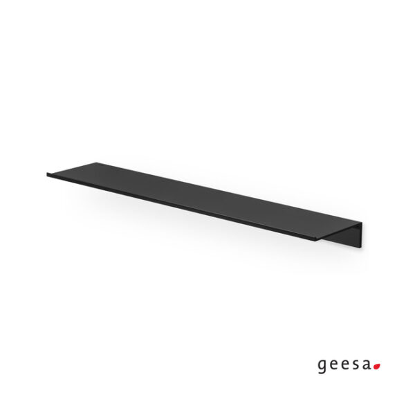 Geesa Leev - Εταζέρα μπάνιου επιτοίχια με 1 ράφι 60 cm Black Matt