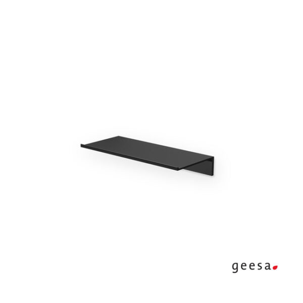 Geesa Leev - Εταζέρα μπάνιου επιτοίχια με 1 ράφι 28 cm Black Matt