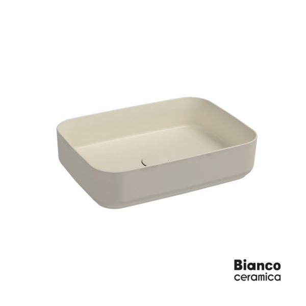 Bianco Ceramica - Νιπτήρας πορσελάνης επικαθήμενος 50x36 cm Ivory Matt