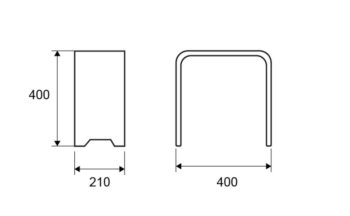 Karag Eloise - Κάθισμα ντους επιφάνειας solid 40x21x40cm White