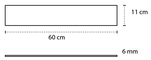 Karag Mensole - Εταζέρα γυάλινη διάφανη 60cm
